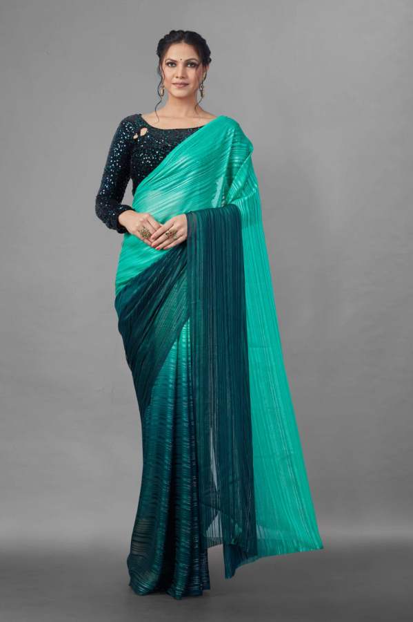 S Multy Sequence Fancy Wear Weightless Satin Saree Collection